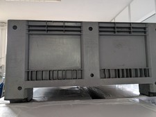 Contenitore in plastica grigio industriale con coperchio Misure 1200x1200H750