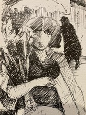 Incisione Art Deco Donna