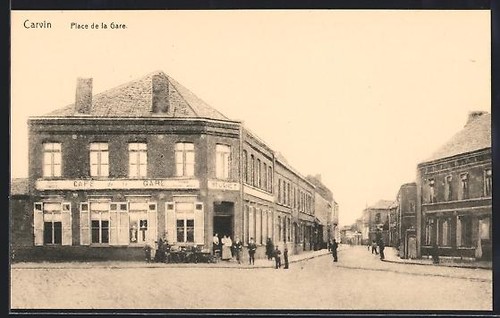 Cpa carvin place - place, gare