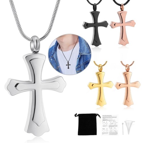 Collana urna croce per - , cenere