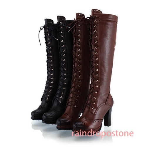 Scarpe stivali donna pelle