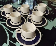 6 tazzine e piattini caffè