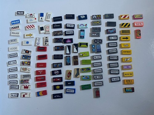 Piastrelle lego stampate 1x2 - lego,