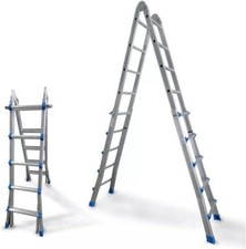 Scala Scaletto Multiuso Eifel in Alluminio Sfilo 5 + 5 Gradini Colombo