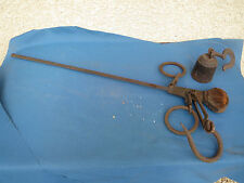 Antica Grande Bilancia Romana Contadino Giardiniere-Ferro Forgiato- Collezione