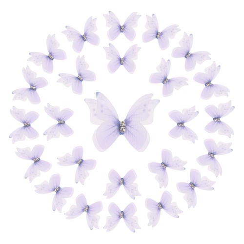 25pcs farfalle organza - 25pcs,