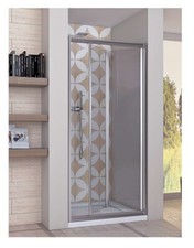 CABINA BOX DOCCIA CRISTALLO 5 MM PORTA A LIBRO PER NICCHIA UN LATO H 190 cm