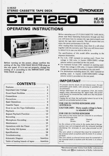 Pioneer f1250 stereo - pioneer,