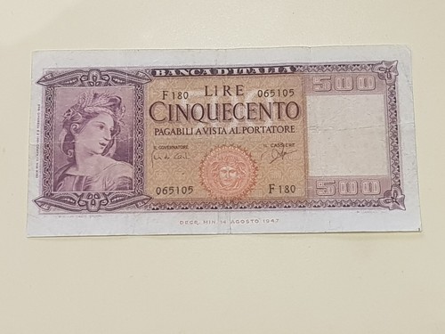 Banconota 500 lire ornata - banconota,