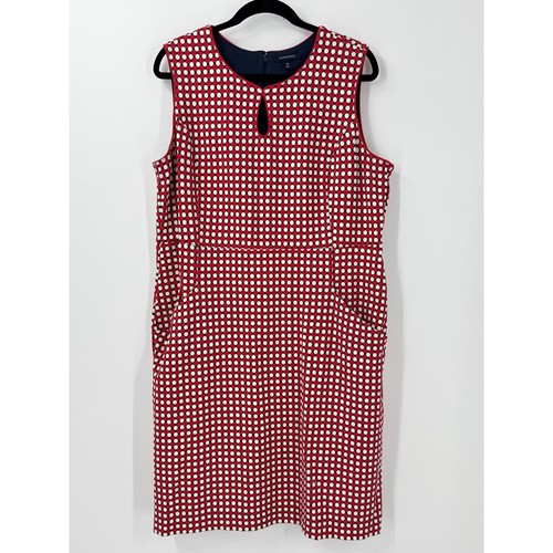 Lands end womens red polka - polka, dot