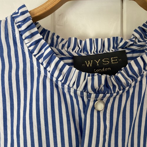 Camicetta wyse blu bianca - camicetta, a