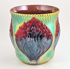 Cachepot Eosina Iridescente Multicolore Zsolnay - Raro Marchio Anniversario 150 Anni