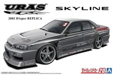 Aoshima Modellino Auto Scala 1/24 Kit D1 Spec Replica URAS Nissan ER34 Skyline R34