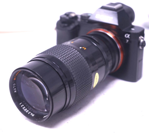 Sony mount adattato 200mm - e,