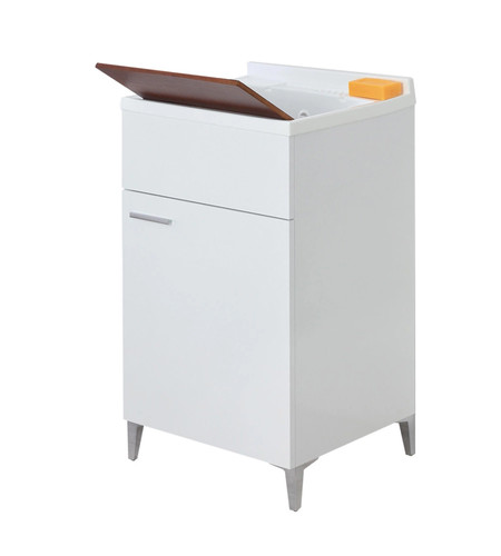 Lavatoio slim bianco - bianco, lucido