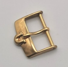 Omega RARE VINTAGE BIG LOGO BUCKLE YELLOW GOLD PLATED SIGNED MG SWISS MM 18 GOOD