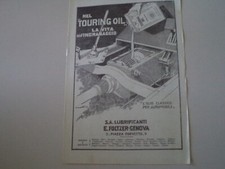 advertising Pubblicità 1923 OLIO TOURING OIL - EMILIO FOLTZER - GENOVA