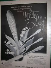 ONEIDA SILVERSMITHS WHITE LILY 1960 pubblicità/advertising/werbung