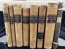 Lot of 8 Antique Michigan Law