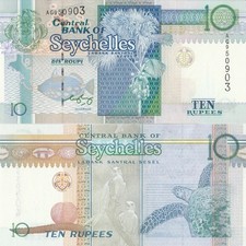 SEYCHELLES BANCONOTA 10 RUPIE