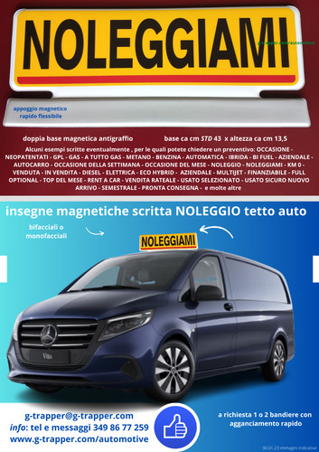 Cartello tetto auto magnetico
