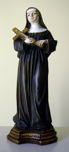 Statua santa rita polvere - statua,