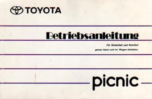 Toyota picnic manuale - toyota,