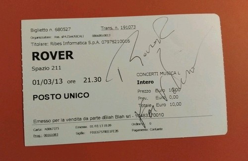 Rover autografato live - rover,