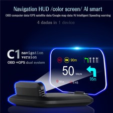 OBD2 Head Up Display Navigazione HUD Specchio GPS HUD Proiezione Tachimetro Auto