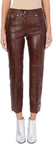 Pantaloni donna pelle slim fit