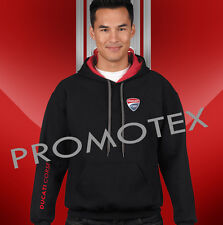 felpa cappuccio ducati corse sportiva novità racing moderna moto logo ricamato
