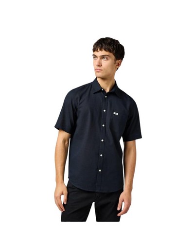 Camicia misto lino collo