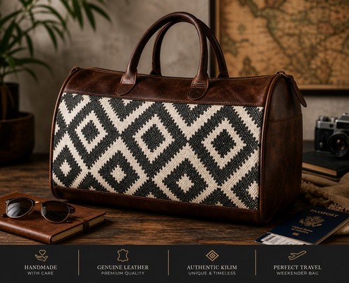 Borsa kilim weekender pelle - borsa,
