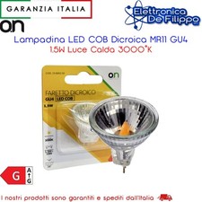 Lampadina LED COB Dicroica MR11 GU4 1,5W Luce Calda 3000°K