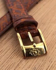 NOS Nuovo Lorenz Correa Cinturino 12 mm Croco Vera Parte Cinturino Orologio