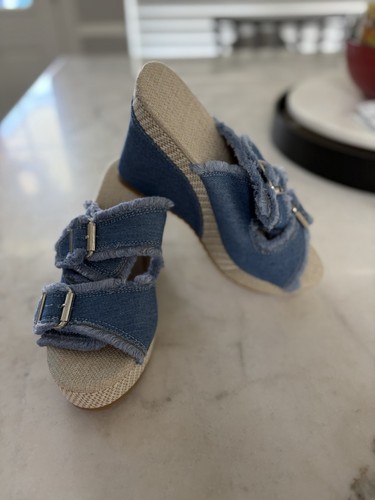 Sandali con zeppa - , denim