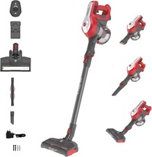 Hoover HF122RH 011 0,9L Scopa Elettrica Senza Filo - Argento/Rosso