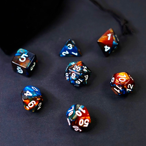 Fire ice dice set - set, 7pcs