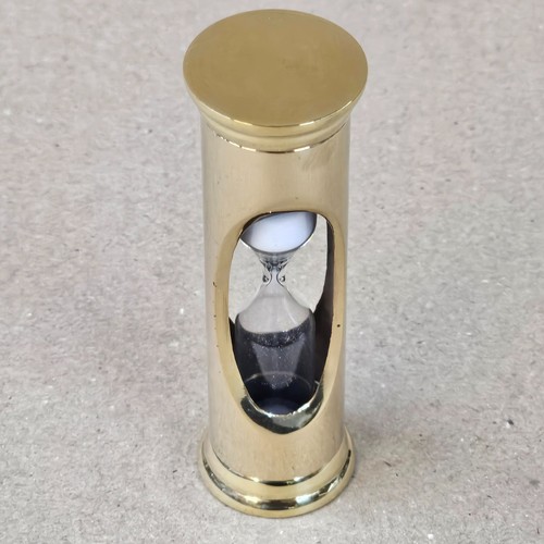 Orologio clessidra ottone - a,
