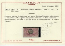 1923 MANZONI 5 LIRE INTEGRO