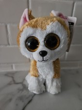 ESCLUSIVA GIAPPONESE Ty Beanie Boos "Loy" il cane Akita Inu Hachiko 6" peluche giocattolo