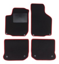 Tappetini Tappeti Auto Volkswagen Golf IV 1997 2004, 8 Ganci Tondi e bordo rosso