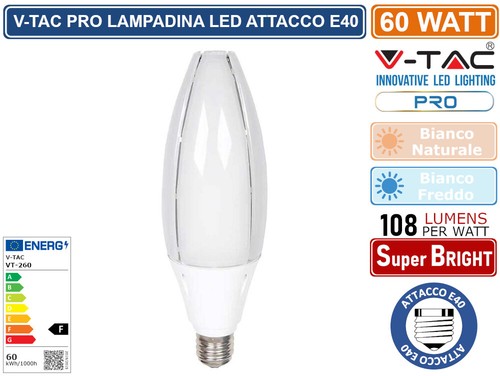 Tac 260 pro lampadina led - vt-260,