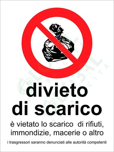 Cartello segnaletico divieto - segnaletico,