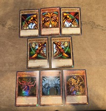 YUGIOH! EXODIA + CARTE DIO EGIZIANO OBELISCO - SLIFER - RA SET 8 CARTE LDK2 OTTIME CONDIZIONI