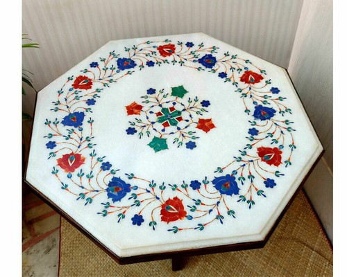 Tavolino marmo bianco - tavolino, 2'