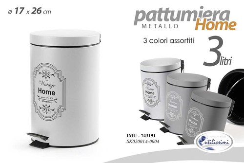 Pattumiera pedale bagno - pattumiera,