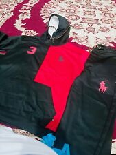 TUTA COMPLETA 2 PEZZI FELPA PANTALONE SPORTIVA FITNESS CON CAPPUCCIO BASKET