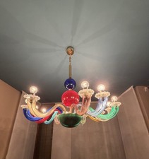 lampadario in vetro soffiato a
