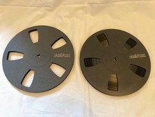 N 2 REEL REVOX IN PLASTICA 10" ATTACCO CINE CON SCATOLA PER NAGRA STUDER AMPEX